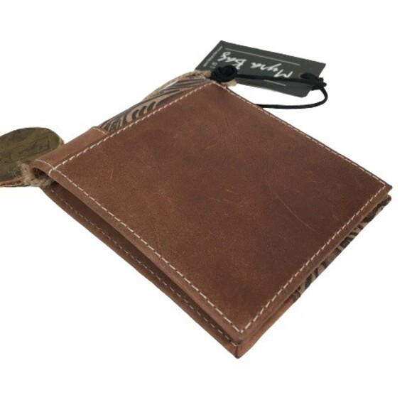 Myra Bags #3855 Wallet ID Credit Card Picture Holder RFID Hand Tooled Leather - Picture 11 of 14